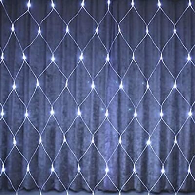 LED-es sorolható fényháló, hideg fehér 3x2m (260 LED)