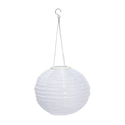 Napelemes lampion 28 cm fehér