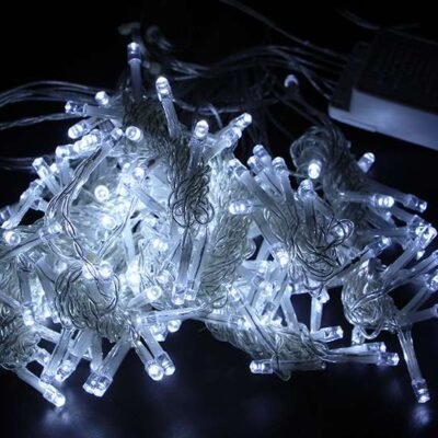 LED-es fényfüggöny, sorolható, meleg fehér 3x2m (200 LED)