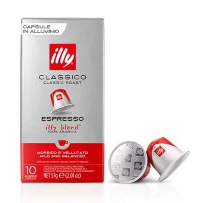 Illy kapszula espresso classico 9 nemes Arabica kávéból álló klasszikus pörkölésű lágy és bársonyos ízű illy kapszula kávé
