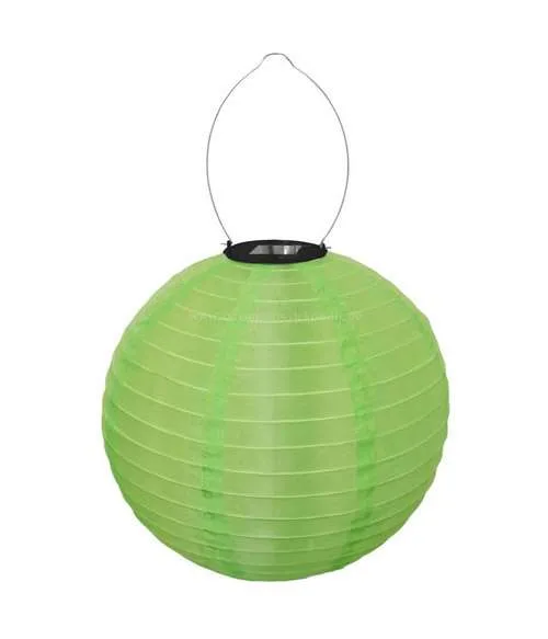 led lampion zöld solar