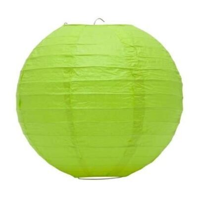 Papír lampion szabályos bordázatú (25 cm) - zöld