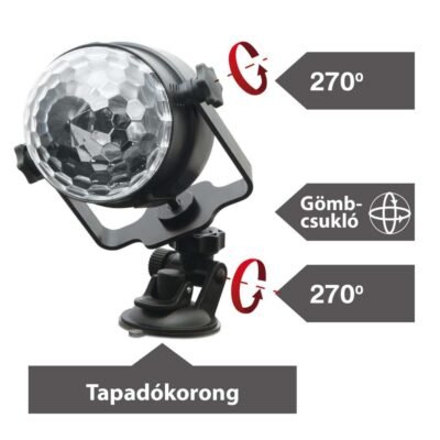 7 világítási mód és 3 zenei ritmust követő mód közül választhatunk