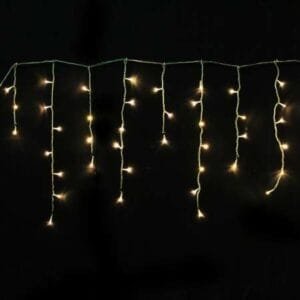 lED-es jégcsap fényfüggöny, sorolható, meleg fehér 20m (400 LED)