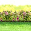 Virágágyás szegély / kerítés - kihúzható - 150 x 50 cm - zöld