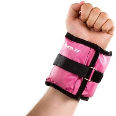 Csukló és bokasúly 2x1 kg, pink, MOVIT