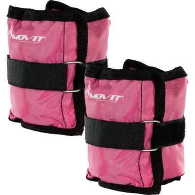 Csukló és bokasúly 2x1 kg, pink, MOVIT