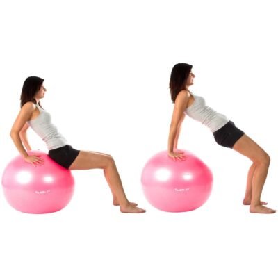 Gimnasztikalabda lábpumpával MOVIT, 55 cm, pink