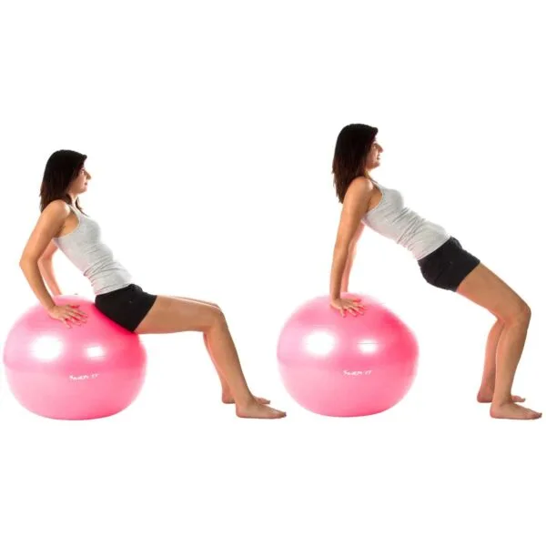 Gimnasztikalabda lábpumpával MOVIT, 55 cm, pink - Image 4