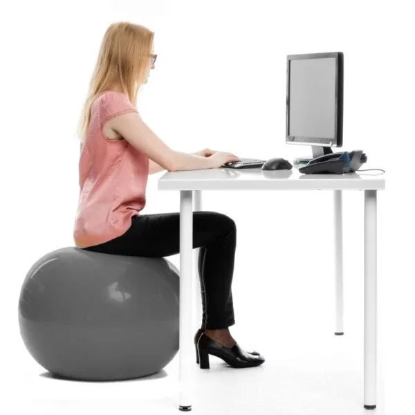 Gimnasztikalabda lábpumpával MOVIT, 55 cm, pink - Image 3