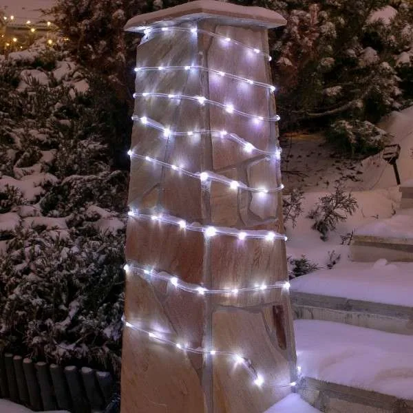 szolár kültéri fényfüzér fényfüggöny led világítás
