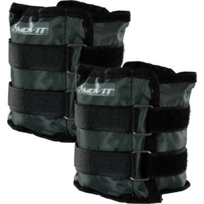 Csukló és bokasúly 2×1,5 kg, szürke – MOVIT Ideális kiegészítő gyalogláshoz, kocogáshoz, aerobichoz, rehabilitációhoz férfiak és nők számára egyaránt. Erősített varratok biztosítják a hosszú élettartamot. Homokkal töltött. Tépőzáras, méretre igazítható.