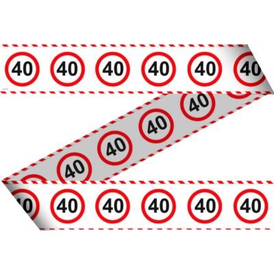 Szülinapi parti szalag 40 karikás 15 m