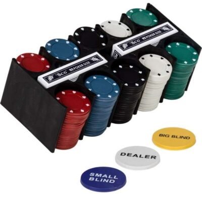 Poker készlet 200 zsetonnal - Black Jack szett fémdobozban