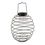 Napelemes spirál lampion – 22 cm – fekete
