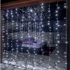 3 x 3 méteres fényfüggöny hideg fehér távirányítóval