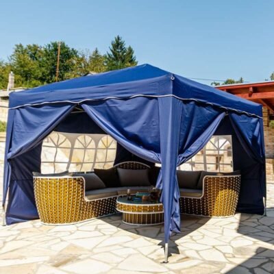 INSTENT összecsukható kerti pavilon – BASIC, 3 x 3 m kék