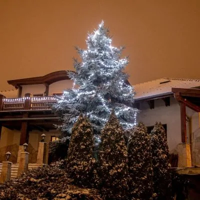 kültéri fényfüzér fényfüggöny led világítás
