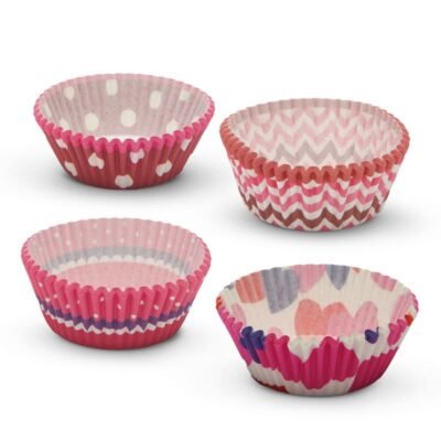 Muffin papír szett – szív – 100 db / csomag