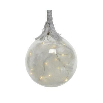 A gömb 15 db micro LED izzót és téli dekorációt tartalmaz.