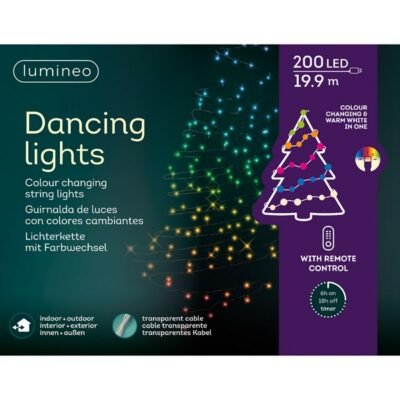 7az1-ben multifunkciós LED fényfüzér, 19,9 m (200 LED)