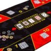 Póker asztallap szőnyeg 160 x 80 cm – piros/fekete