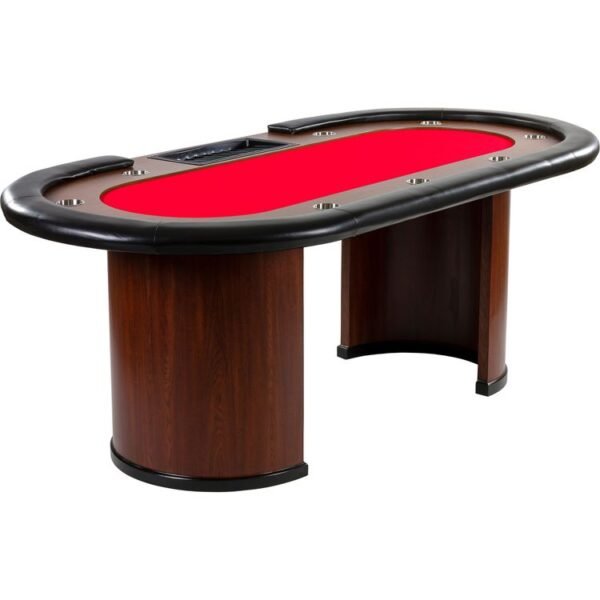 Profi pókerasztal használatával élvezetesebb lesz a játék. Összecsukható, praktikus, könnyen szállítható. Méretek: 122x122x76 cm