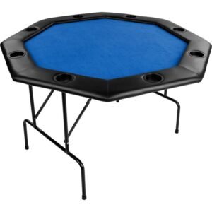 nyolcszögletű pókerasztal kék színben 26 kg