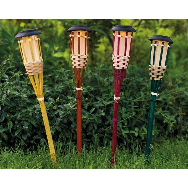szolár bambusz lámpa