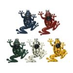 napelemes béka kerti dekoráció figura 5 micro LED lámpa