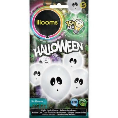 LED-es Világító Lufi (fix fényű) – Halloween lufi tök