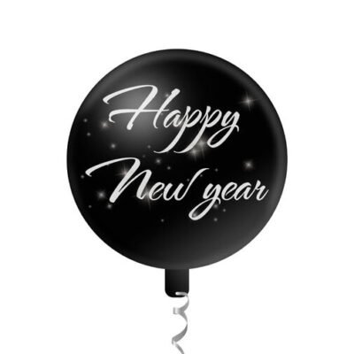 Lufi - "Happy New Year" - 45 cm - ezüst