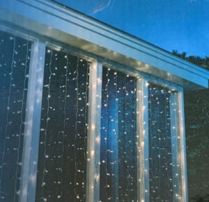 LED kültéri fényfüggöny meleg fehér üldöző effekt