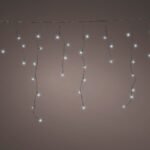 LED sorolható jégcsap fényfüggöny hideg fehér 7,35m (250 LED), FK