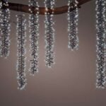 LED sorolható vízesés füzér hideg fehér, 2m (480 LED)