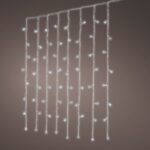LED sorolható kültéri fényfüggöny hideg fehér 1,5x3m (300 LED)