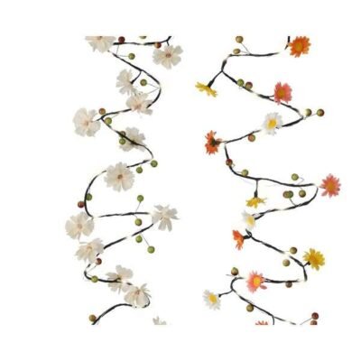 Kültéri micro LED tündérfény füzér, virág 180 cm, 20 LED
