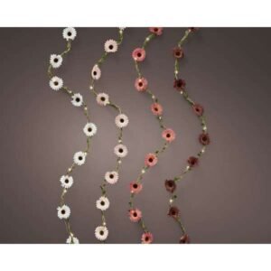Kültéri micro LED tündérfény füzér, virág 150 cm, 20 LED