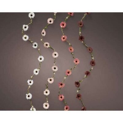Kültéri micro LED tündérfény füzér, virág 150 cm, 20 LED