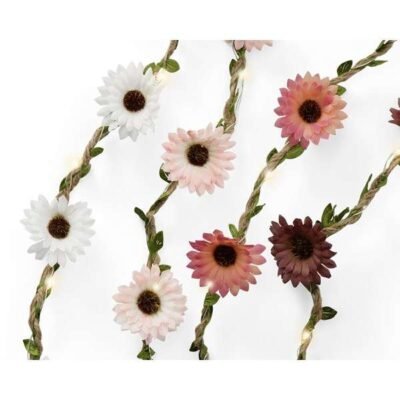 Kültéri micro LED tündérfény füzér, virág 150 cm, 20 LED