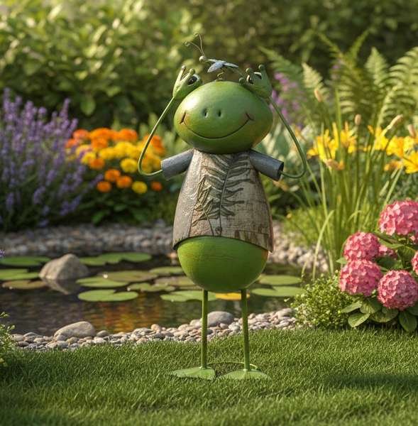 kerti béka figura 12.5 x 24 x 48 cm B