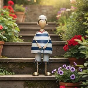 Matróz fiú fém, 14 x 11 x 37 cm, Jonas