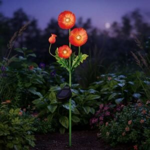 napelemes virág lámpa szolár virág