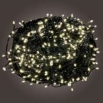 fényfüzér 60m kültéri led karácsonyi zöld kábel