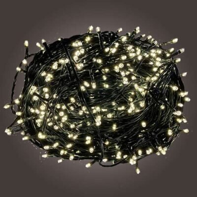 fényfüzér 60m kültéri led karácsonyi zöld kábel