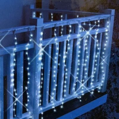 kültéri fényfüggöny 2x1 m erkély balkon hideg fehér