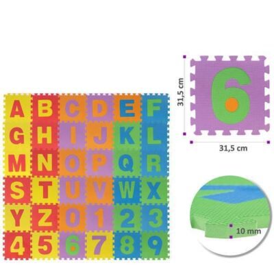 86 részes gyerek puzzle játekszőnyeg szivacs