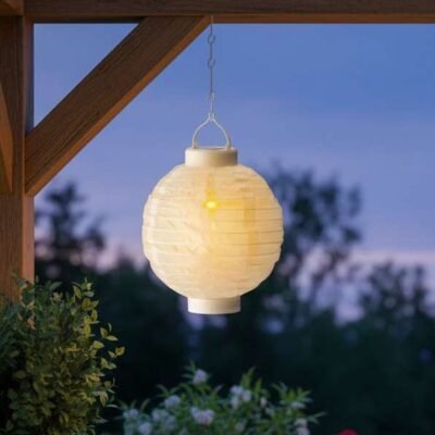 Napelemes lángokat imitáló LED lampion (20 cm)