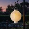 Napelemes lángokat imitáló LED lampion (20 cm)