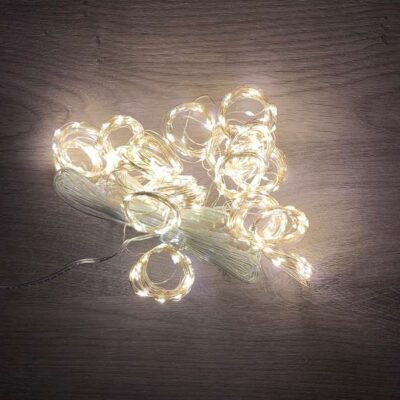 Micro LED fényfüggöny 1,9 x 2 m, meleg fehér (400 LED)